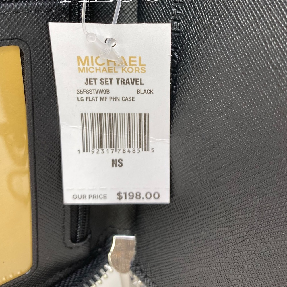 MichaelKors Flat Phone Case Wallet MiniLogo Black - Picture 7 of 7